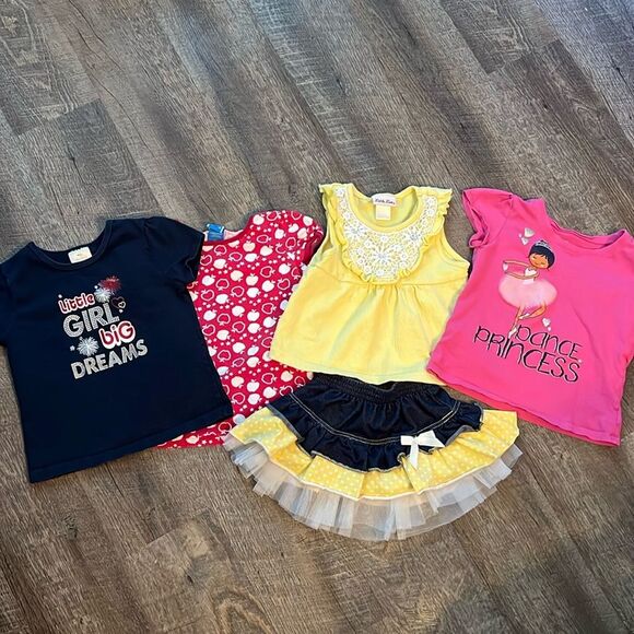 Girls 4 4t Spring Summer Mixed Bundle Shirts Tops Lot - Picture 1 of 5